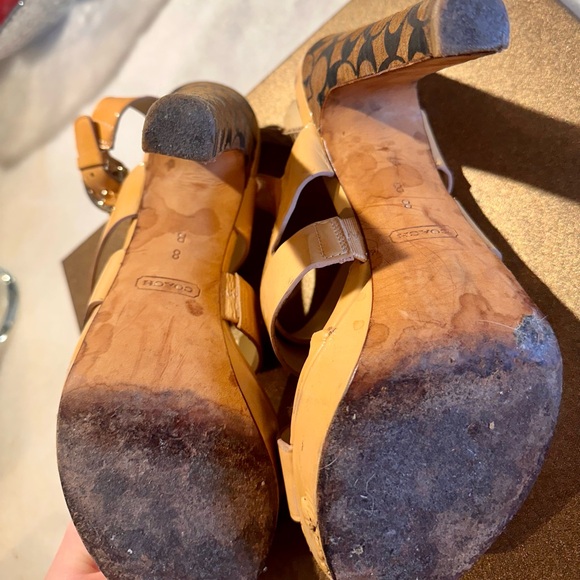 Coach Tan High Heel Sandals - Picture 7 of 8
